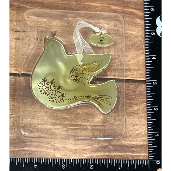 2013 HALLMARK KEEPSAKE QXG1432 A WISH FOR PEACE GLASS DOVE BY TERRI STEIGER - Picture 4 of 7